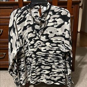 Stylish Black and White Women's Blouse